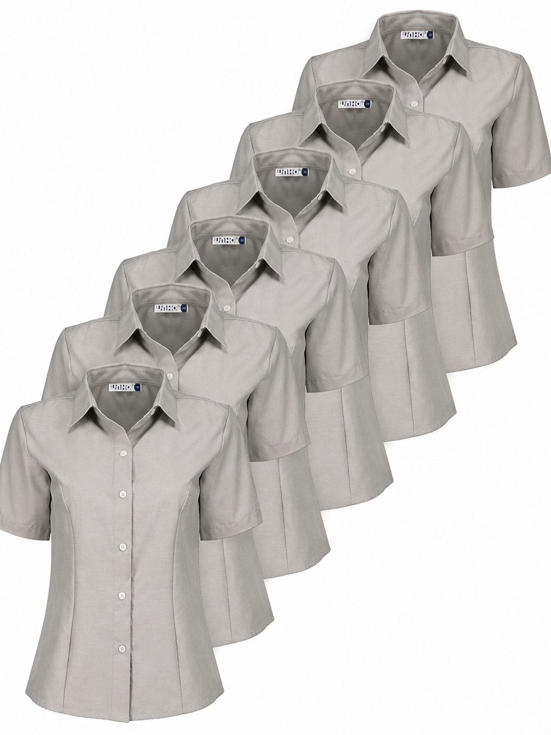 Paquete 6 Blusa Manga Corta Corte Princesa Oxford - Personalizable