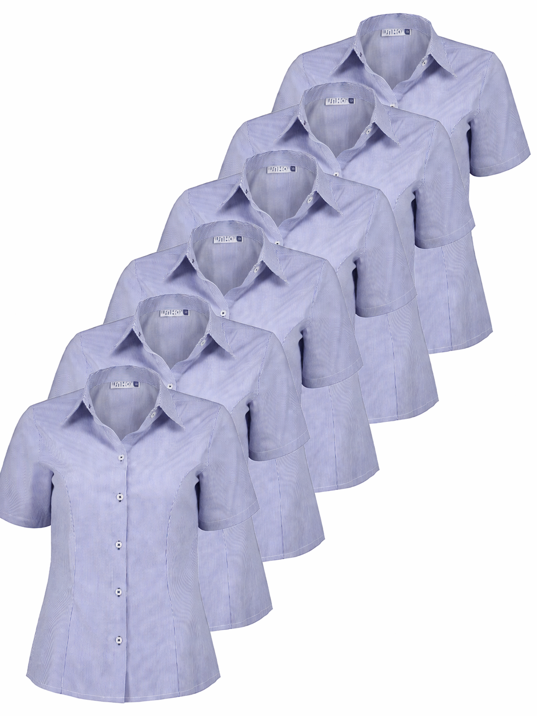 Paquete 6 Blusa Manga Corta Corte Princesa Pc Stripe - Personalizable