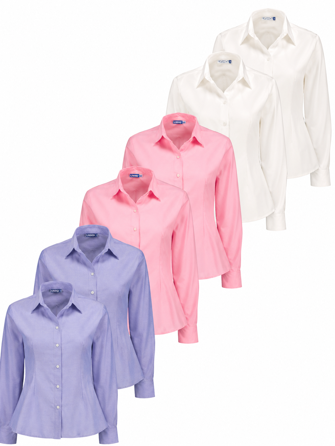Paquete 6 Blusa Manga Larga Oxford - Personalizable