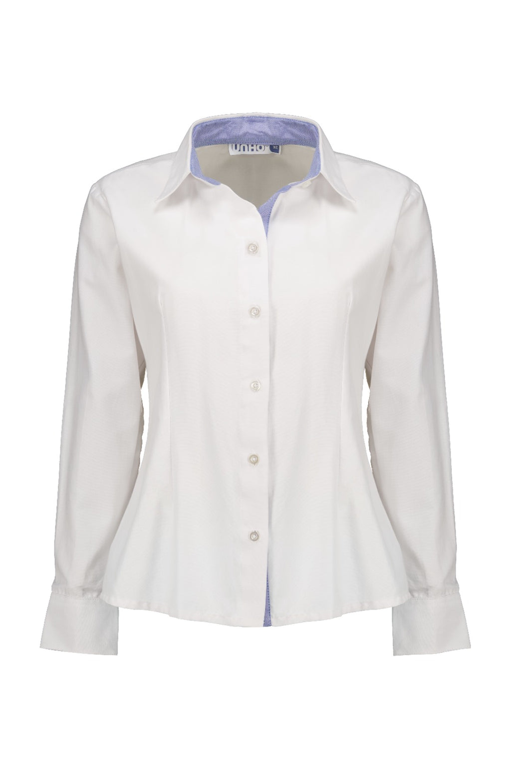 Blusa Manga Larga Combinada Oxford