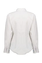 Blusa Manga Larga Combinada Oxford