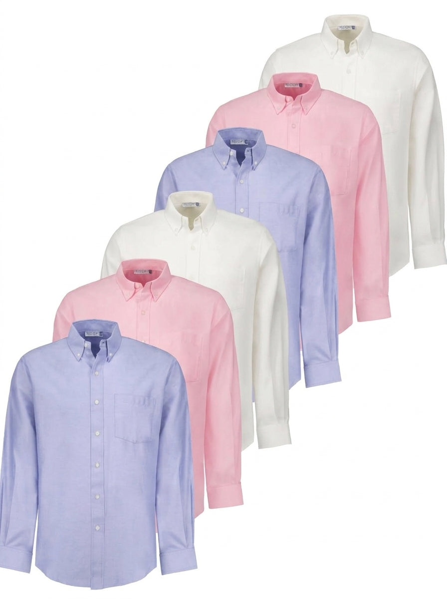 Paquete 6 Camisa Manga Larga Oxford - Personalizable