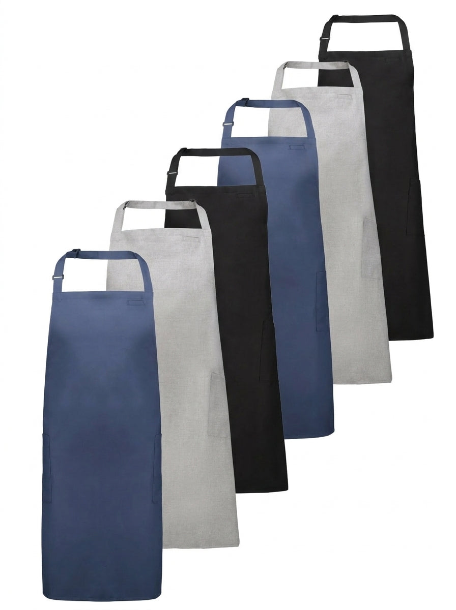 Paquete 6 Mandil de Peto Amplio - Personalizable