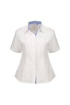 Blusa Manga Corta Combinada Oxford - UNHO.mid