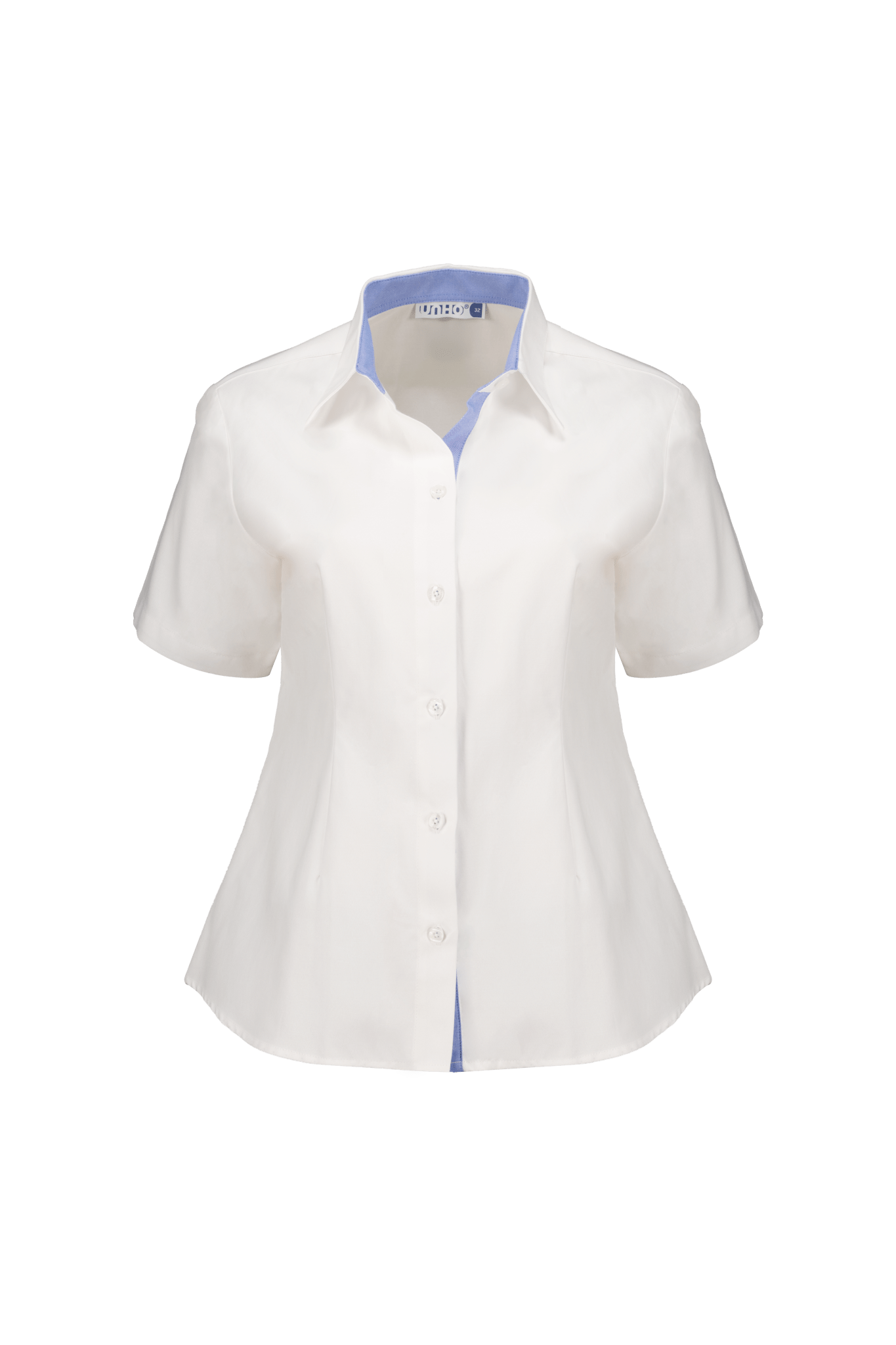 Blusa Manga Corta Combinada Oxford - UNHO.mid