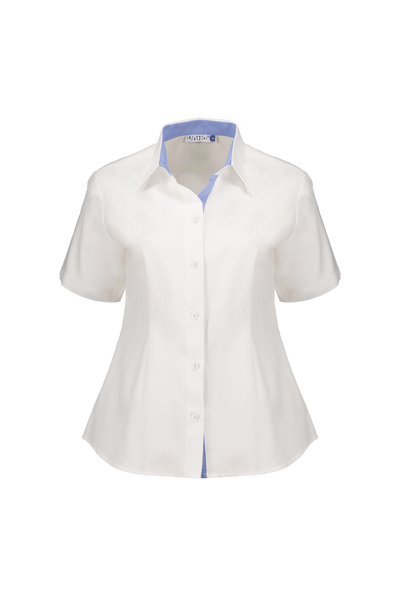 Blusa Manga Corta Combinada Oxford