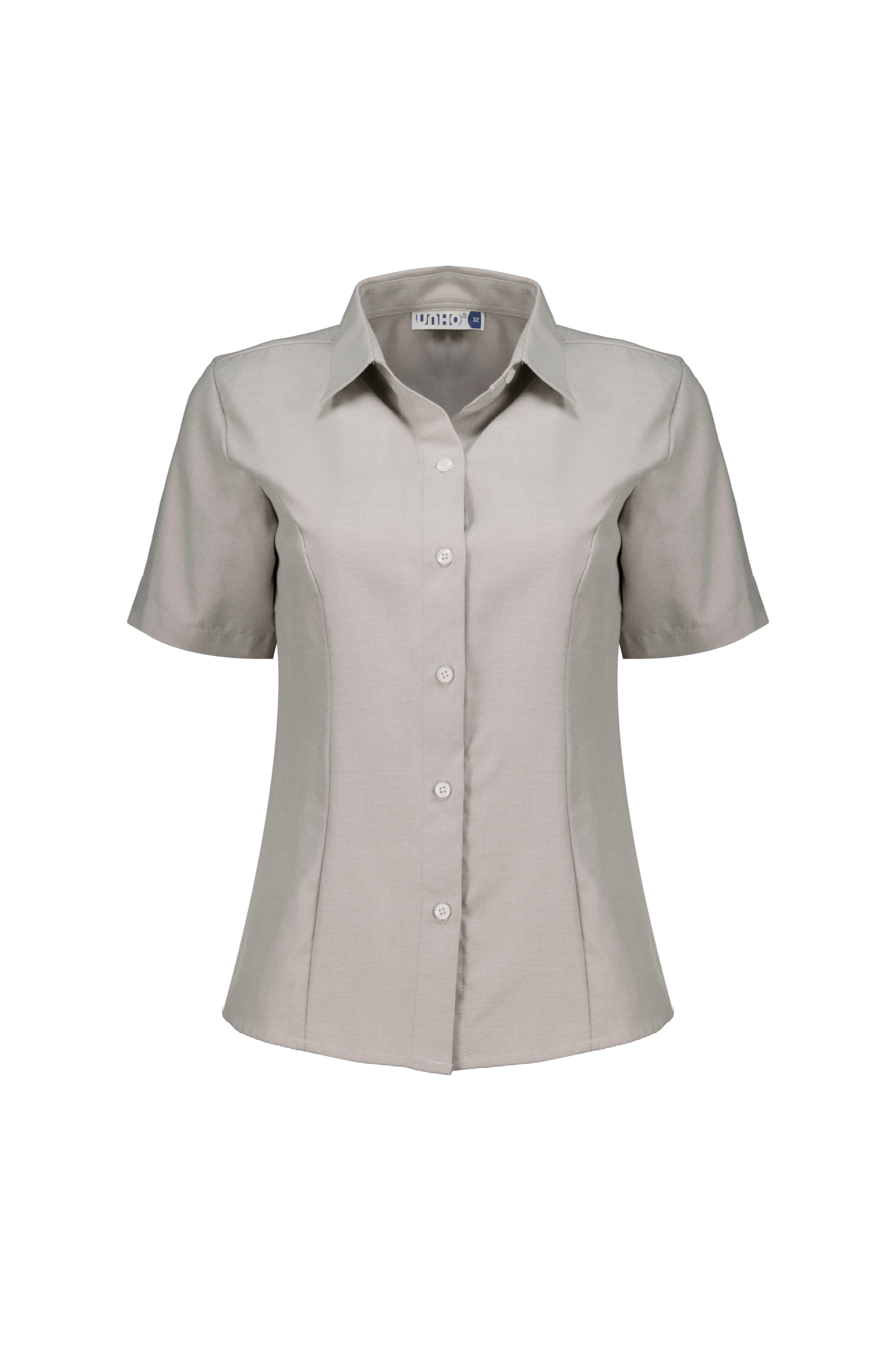 Blusa Manga Corta Corte Princesa Oxford - UNHO.mid