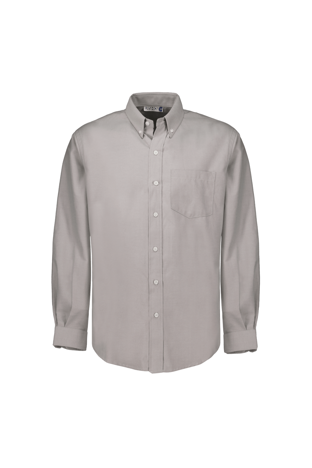 Camisa Gris Manga Larga Oxford - UNHO.mid