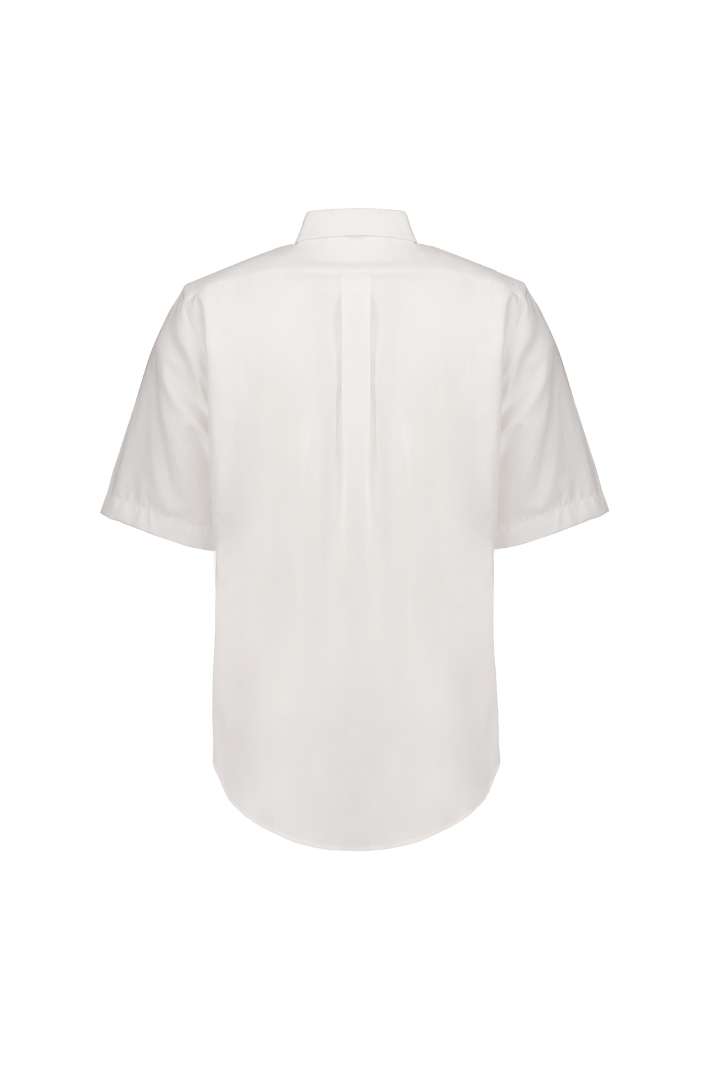 Camisa Manga Corta Blanca Cuello Azul Oxford - UNHO.mid