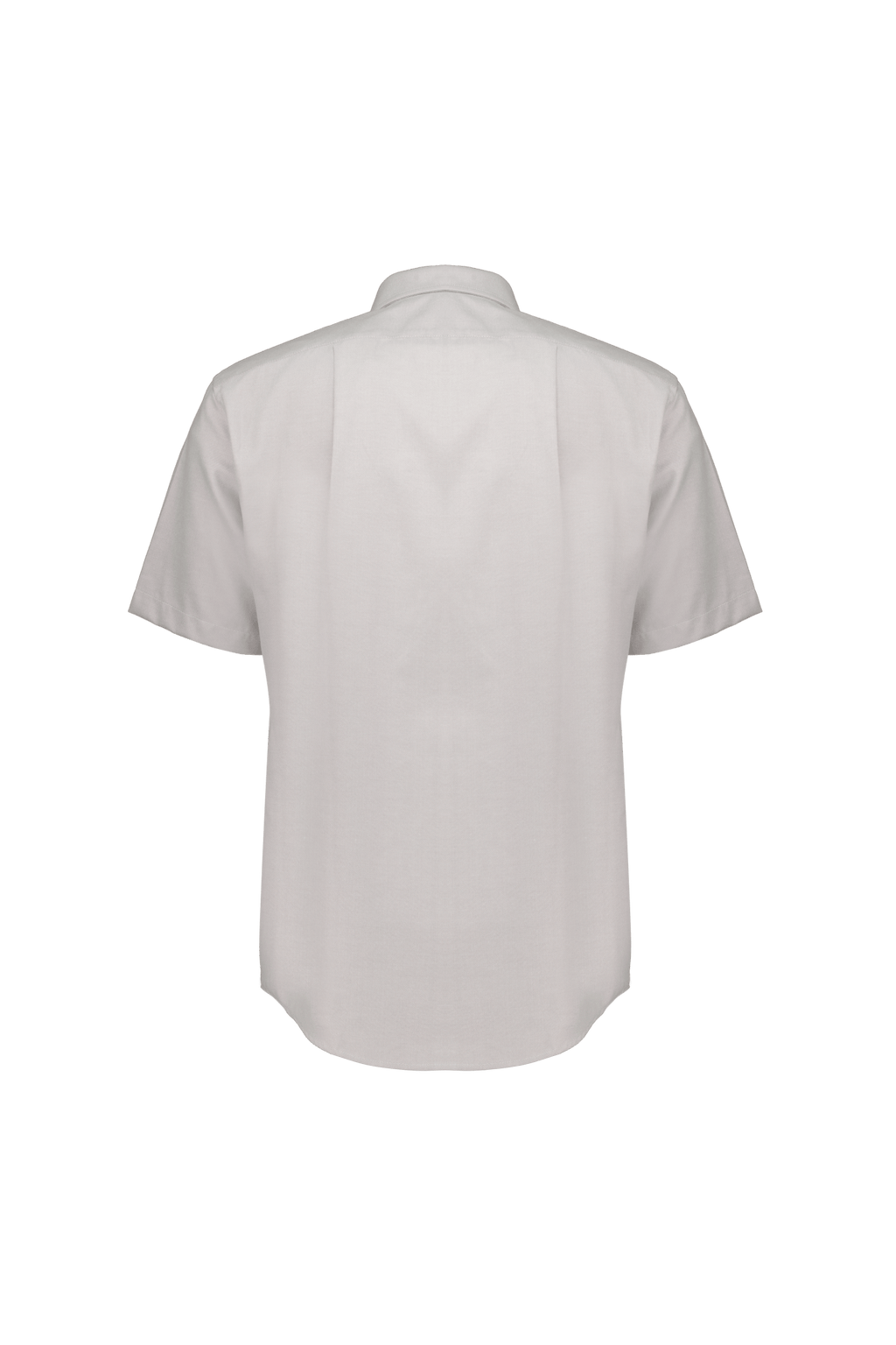Camisa Manga Corta Gris Casual Oxford - UNHO.mid