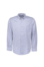 Camisa Manga Larga Azul Pc Stripe - UNHO.mid