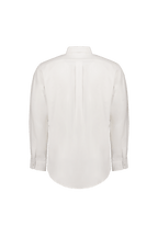 Camisa Manga Larga Blanca Cuello Azul Oxford - UNHO.mid